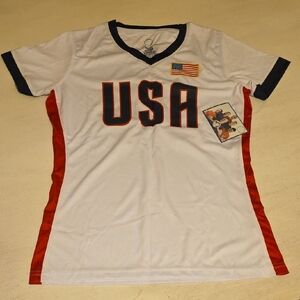 USA Flag‎ V-Neck T-Shirt